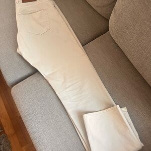 Massimo Dutti Cream Slim Jeans Smooth Texture